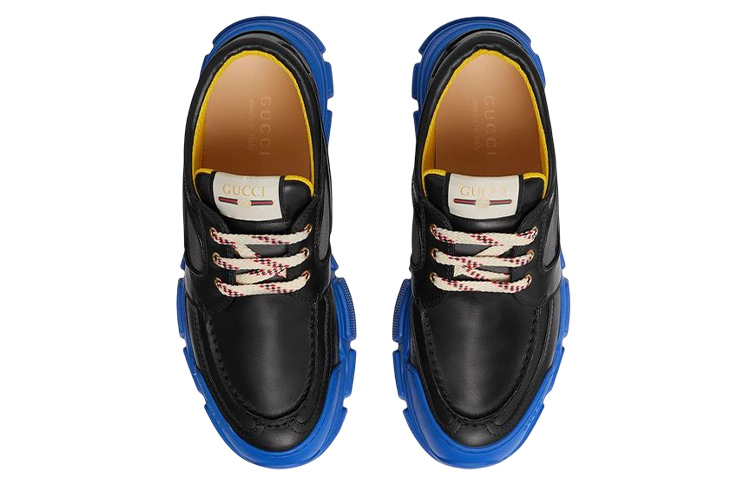 Shop Sneaker Kulit Gucci 'Hitam' 576048-1DZ10-1075