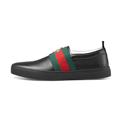 Gucci Leather Sneaker 'Black Fashion'
