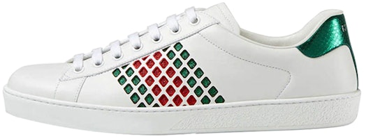 Gucci Leather Sneaker 'White Green Red' 429359-A38L0-9064 Gucci Leather Sneaker 'White Green Red' 429359-A38L0-9064