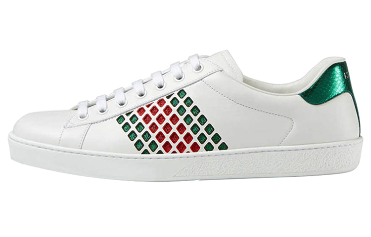 Gucci Leather Sneaker 'White Green Red' 429359-A38L0-9064