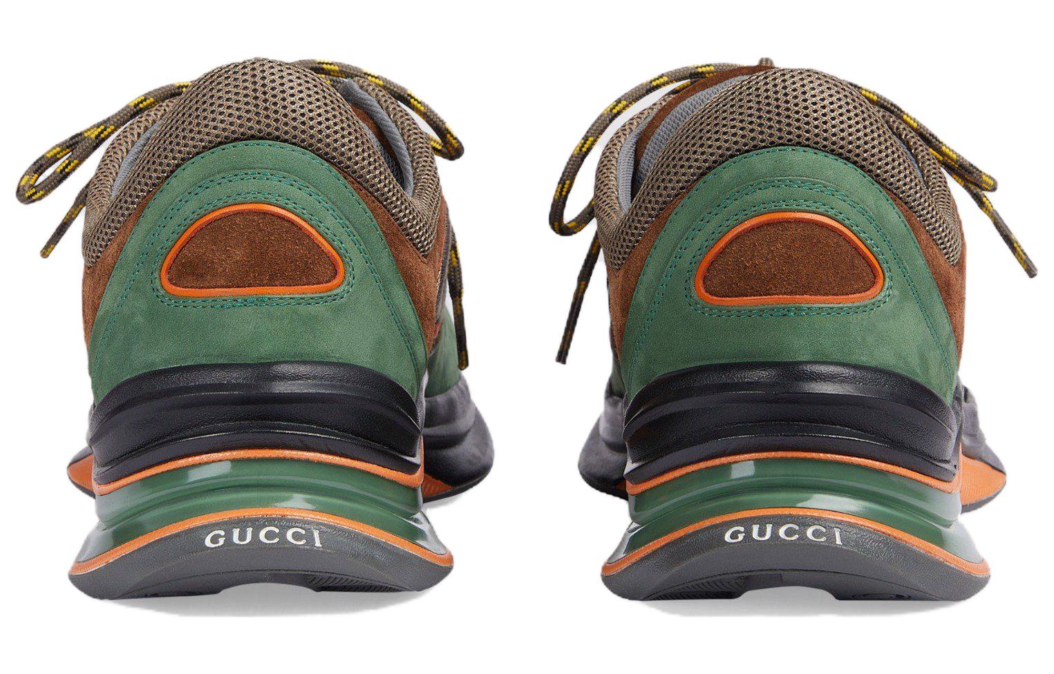 Purchase GUCCI古馳 皮革 時尚繫帶 低筒 運動休閒鞋 男款 綠棕