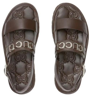 Gucci Leather Toe Ring Buckle Sandal Dark Brown 744977 DTN00 2140 Novelship
