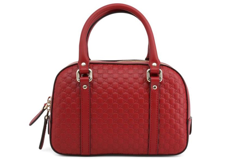 Order 古馳紅色微型Microguccissima皮革手提包