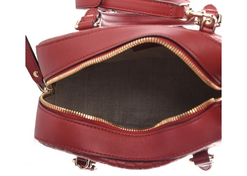 Lookbook 古馳紅色微型Microguccissima皮革手提包