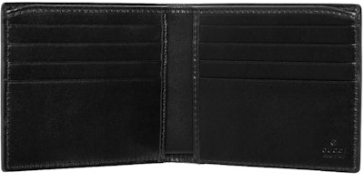 Gucci黑色皮革钱包带Gucci标志(8卡槽) Lookbook Gucci黑色皮革钱包带Gucci标志(8卡槽)