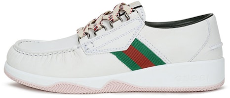 Gucci Leather Web Lace Up Low 'White' 575399-D60D0-9070 Gucci Leather Web Lace Up Low 'White' 575399-D60D0-9070