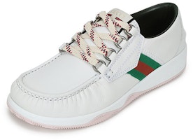 Gucci Zapatos de Cuero con Cordones Web Bajos 'Blancos' 575399-D60D0-9070 Order Gucci Zapatos de Cuero con Cordones Web Bajos 'Blancos' 575399-D60D0-9070