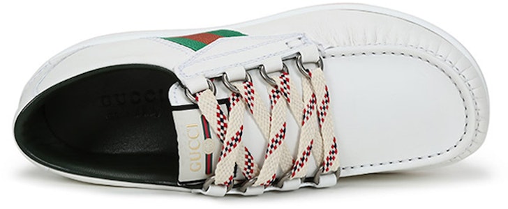 GUCCI古馳 皮革 透氣輕便平衡 系帶 低幫休閒 時尚板鞋 男款 白色 Shop GUCCI古馳 皮革 透氣輕便平衡 系帶 低幫休閒 時尚板鞋 男款 白色