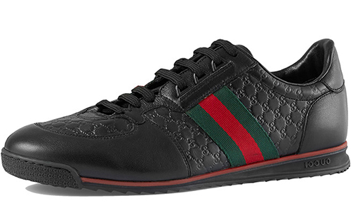 Order GUCCI 古馳 牛皮GG壓紋 帆布綁帶 黑