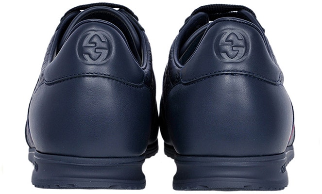 Zapatillas Gucci de Cuero con Banda 'Azul' 233334-A9LA0-4066 Shop Zapatillas Gucci de Cuero con Banda 'Azul' 233334-A9LA0-4066