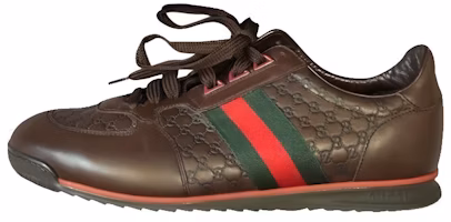 Gucci Leather Web Sneaker 'Chocolate' 233334-A9LA0-2051 Gucci Leather Web Sneaker 'Chocolate' 233334-A9LA0-2051