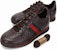 Sneaker Gucci Kulit Web 'Coklat' 233334-A9LA0-2051