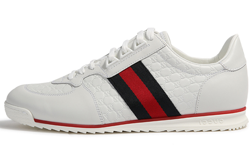 Gucci Leather Web Sneaker 'White' 233334-A9LA0-9051