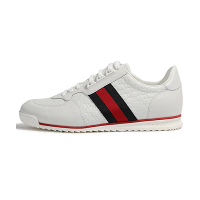 Gucci Leather Web Sneaker 'White'
