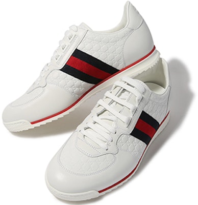 Gucci 皮革條紋運動鞋 '白色' 233334-A9LA0-9051 Lookbook Gucci 皮革條紋運動鞋 '白色' 233334-A9LA0-9051