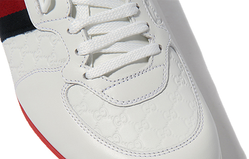 Details for Gucci Leder Web Sneaker ''Weiß'' 233334-A9LA0-9051