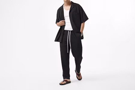 Order グッチ レザー ウェブ トング (ブラック) 429362-H91A0-8480