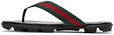 Gucci Kulit Web Selipar 'Hitam' 429362-H91A0-8480