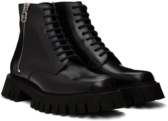 Gucci Leather Zip-up Chunky Heel Boots 'Black' 699584-17X00-1000 Lookbook Gucci Leather Zip-up Chunky Heel Boots 'Black' 699584-17X00-1000