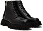 Lookbook Gucci Leather Zip-up Chunky Heel Boots 'Black' 699584-17X00-1000