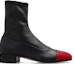 Order But Hitam Merah Zip Kulit Gucci 'Fashion Ankle Boot' 725805-LAABO-6477