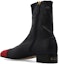 Purchase But Hitam Merah Zip Kulit Gucci 'Fashion Ankle Boot' 725805-LAABO-6477