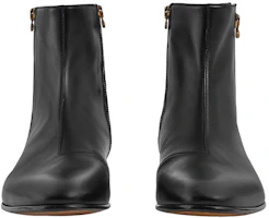 Lookbook Gucci Leder Reißverschlussstiefel ''Mode Kurz Schwarz'' 699324-0F300-1000