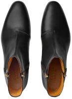 Shop Gucci Leder Reißverschlussstiefel ''Mode Kurz Schwarz'' 699324-0F300-1000