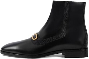 Gucci Leather Zip Round-Toe Boots 'Black' 750305-AACBM-1000 Gucci Leather Zip Round-Toe Boots 'Black' 750305-AACBM-1000