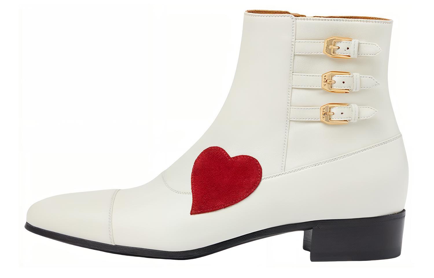 Gucci Leather Zip Short Boots 'White' 717026-AAA4W-9151