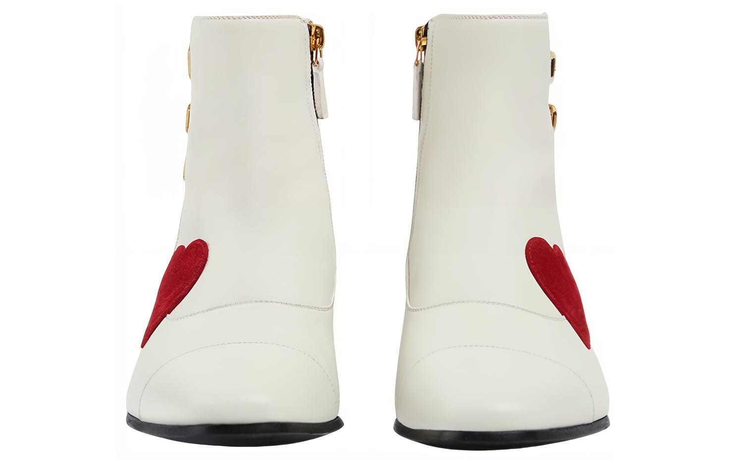 Order Gucci Leather Zip Short Boots 'White' 717026-AAA4W-9151