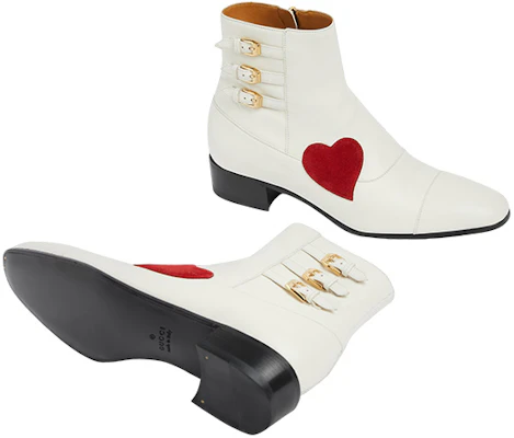 Gucci Leather Zip Short Boots 'White' 717026-AAA4W-9151 Shop Gucci Leather Zip Short Boots 'White' 717026-AAA4W-9151