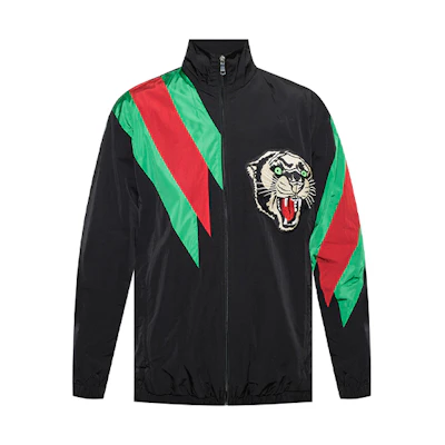 Gucci Leopard Head Stand Collar Zip Long Sleeve Jacket Men Black 545556-XJAC4-1060