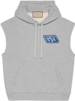 Gucci Letter Patch Sleeveless Hoodie Men’s Grey 759580-XJFY2-1056 Gucci Letter Patch Sleeveless Hoodie Men’s Grey 759580-XJFY2-1056
