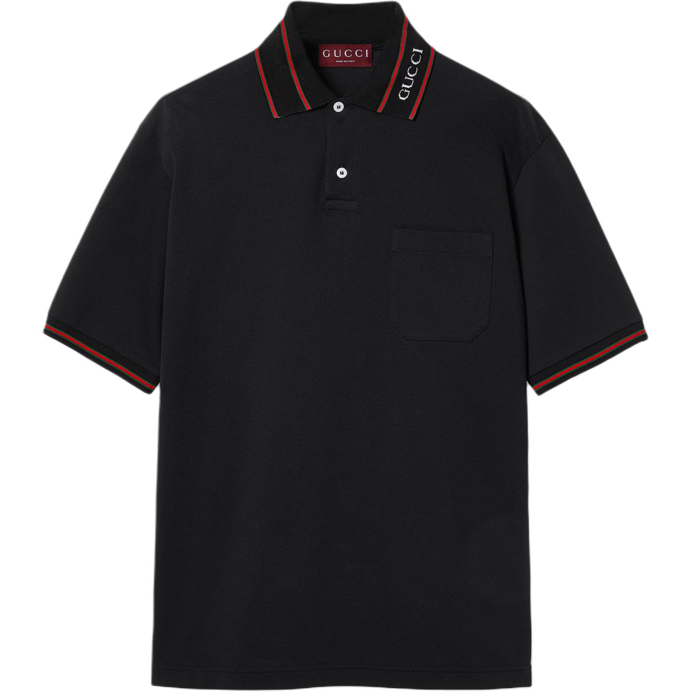 Gucci Lido Black Polo Shirt with Embroidery 784422-XJGJW-1043