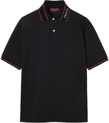 Gucci Lido Kaos Polo Hitam dengan Bordir 784422-XJGJW-1043 Buy Gucci Lido Kaos Polo Hitam dengan Bordir 784422-XJGJW-1043