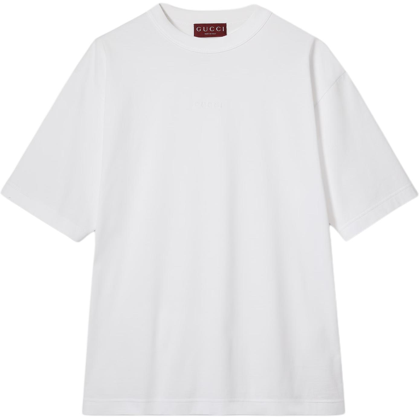 Gucci Lido Collection Solid Crew Neck T-Shirt White 791547-XJGJT-9692