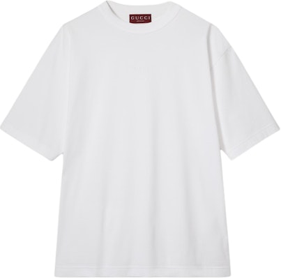 Gucci Lido Koleksi Kemeja-T Leher Bulat Putih 791547-XJGJT-9692 Buy Gucci Lido Koleksi Kemeja-T Leher Bulat Putih 791547-XJGJT-9692