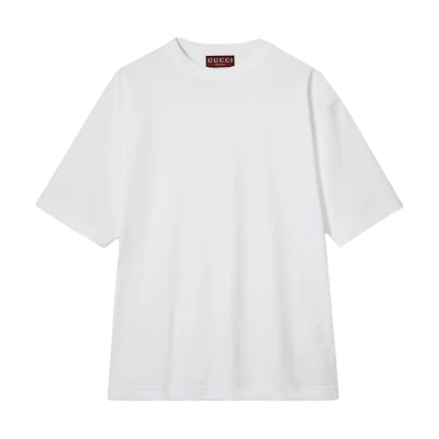 Gucci Lido Collection Solid Crew Neck T-Shirt White 791547-XJGJT-9692
