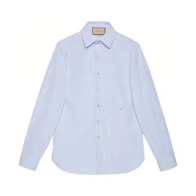 Gucci Lido FW22 Solid Color Sun-protective Shirt Light Blue 699550-ZAJOL-4910