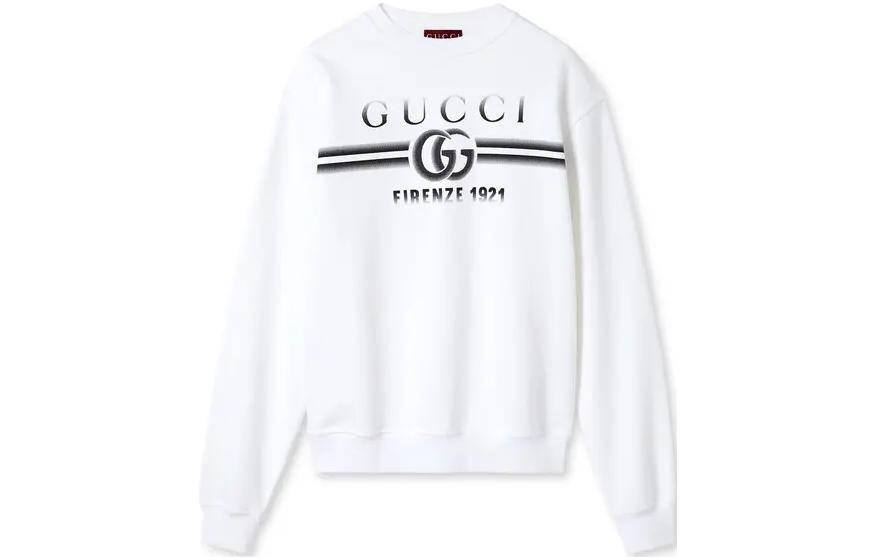 Gucci Lido FW24 Logo Print Crewneck Sweatshirt White () 784413-XJGKQ-9082
