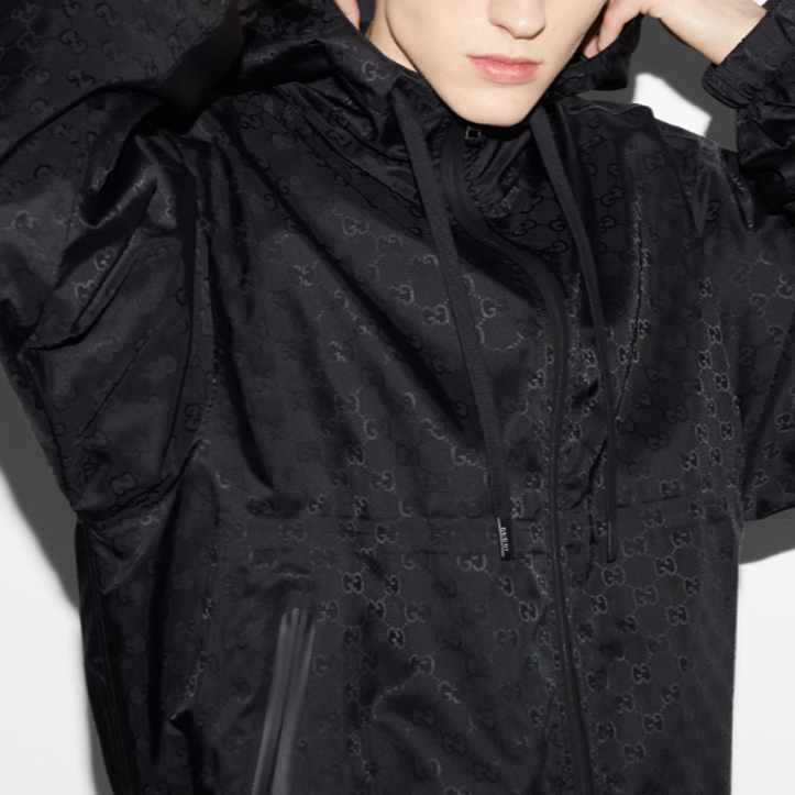 GUCCI Lido Logo Full Zip Hoodie Jacket for Men in Black 784185-ZAQFS-1000 圖 8