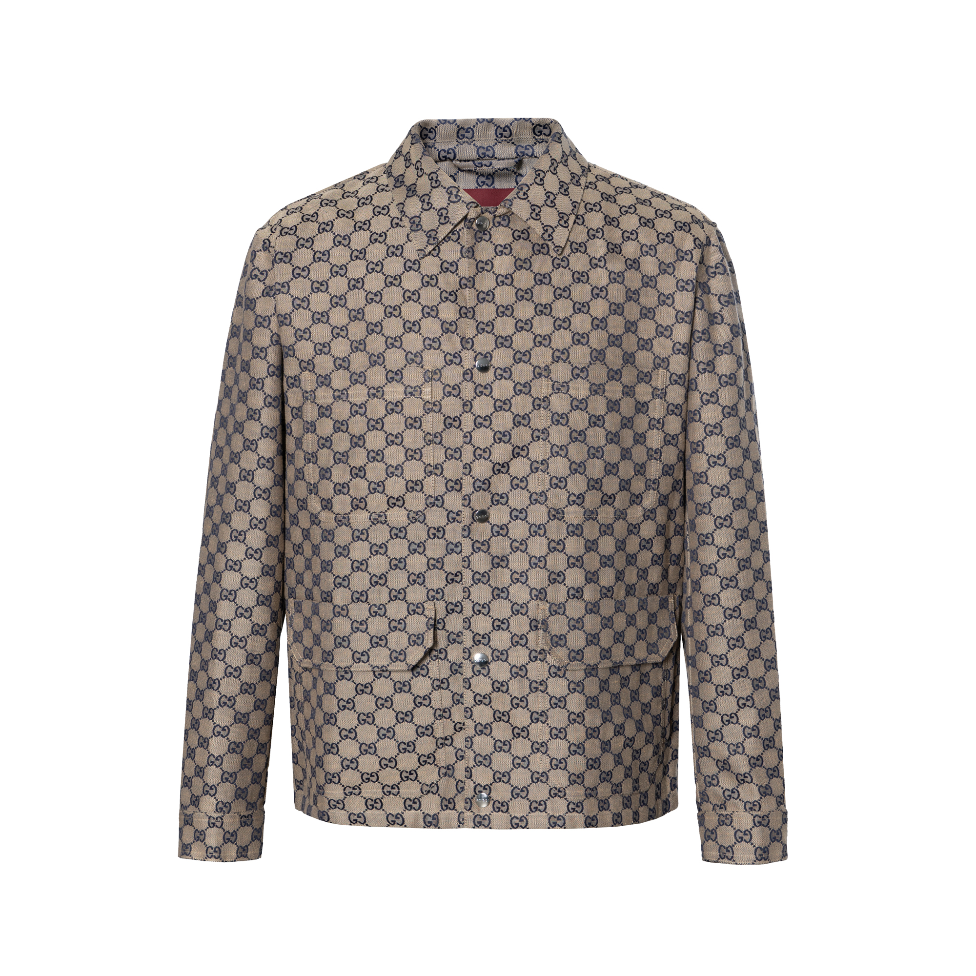 GUCCI Lido Logo Print Single-Breasted Jacket  Multicolor Long Sleeve. 784252-ZAM7G-9118