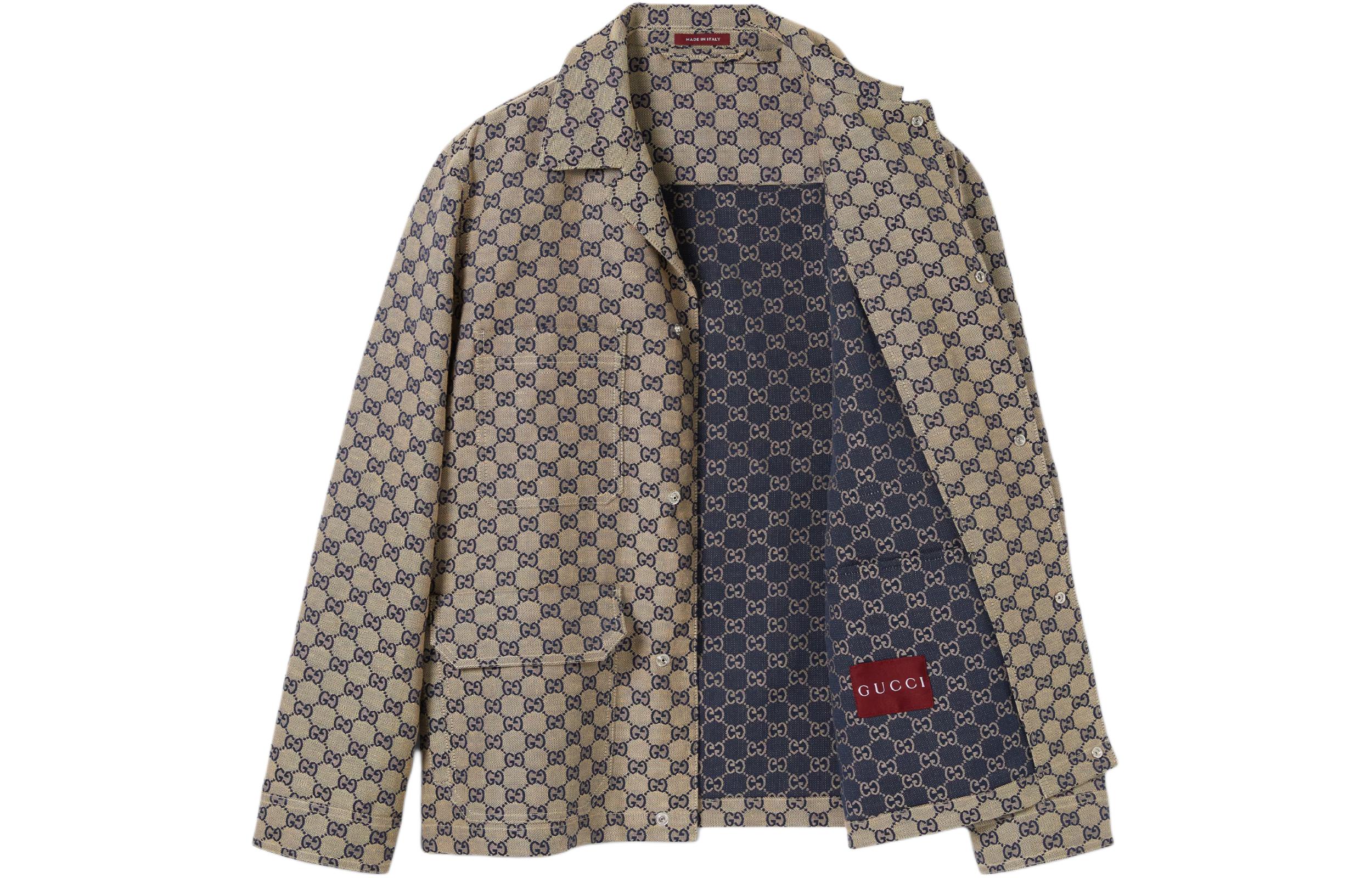 GUCCI Lido Logo Print Single-Breasted Jacket  Multicolor Long Sleeve. 784252-ZAM7G-9118 圖 3