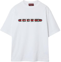 Gucci Lido Series White Logo Print Crewneck T-Shirt 784361-XJGKB-9074 Gucci Lido Series White Logo Print Crewneck T-Shirt 784361-XJGKB-9074