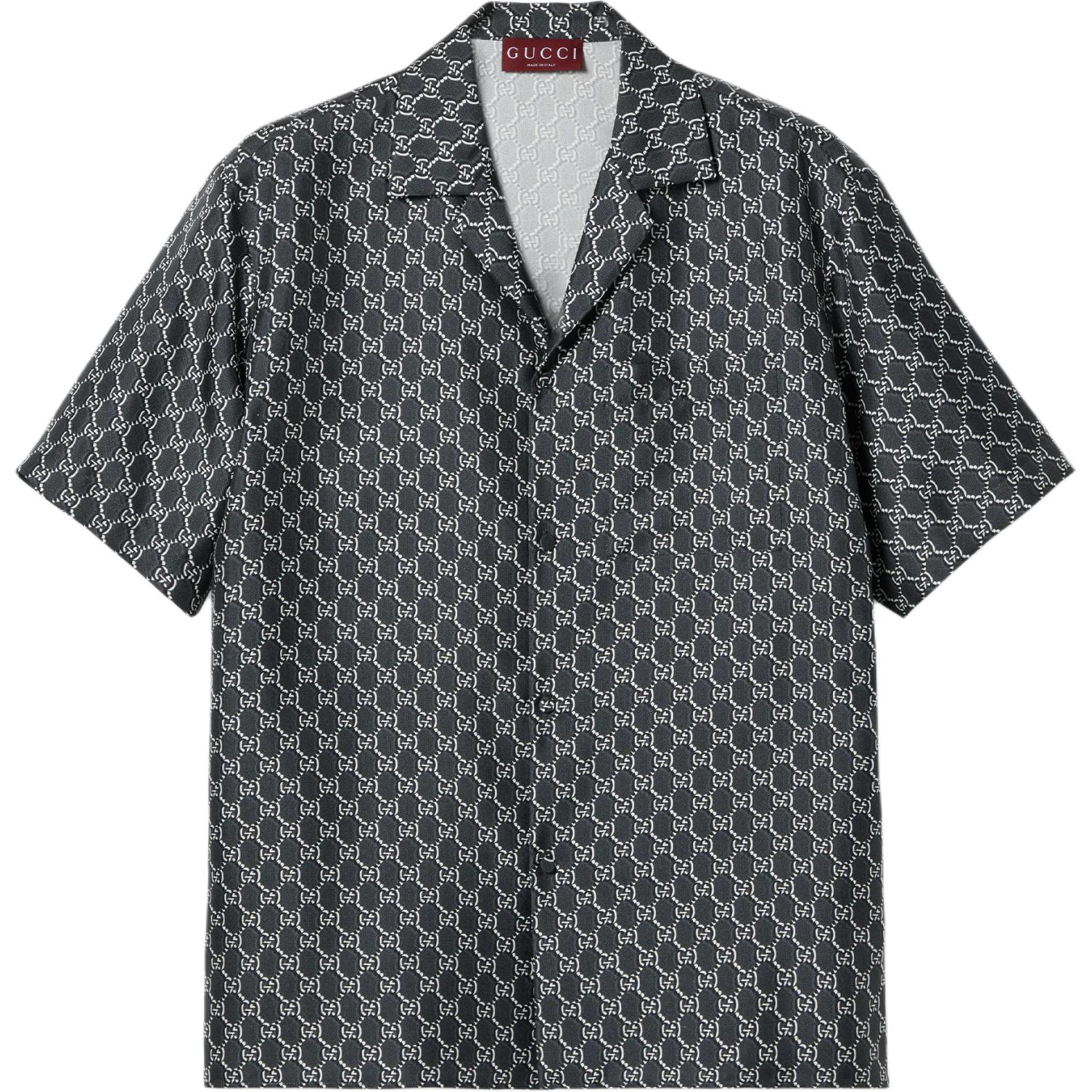 Gucci Lido Short Sleeve Shirt with Logo Print in Multicolor 794907-ZAQ9H-1035