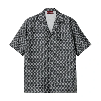 Gucci Lido Short Sleeve Shirt with Logo Print in Multicolor 794907-ZAQ9H-1035