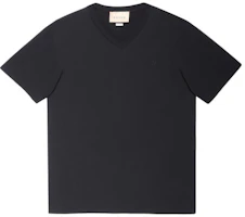 Gucci Lido Solid V-Neck Black T-Shirt 700131-XJEJF-1043 Gucci Lido Solid V-Neck Black T-Shirt 700131-XJEJF-1043