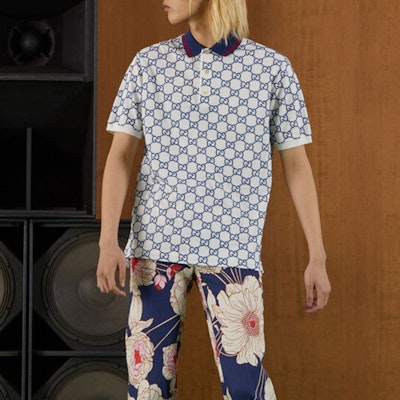 GUCCI Lido SS22 修身 GG 印花 Polo 衫 白色. 598956-XJB0U-9064 Details for GUCCI Lido SS22 修身 GG 印花 Polo 衫 白色. 598956-XJB0U-9064