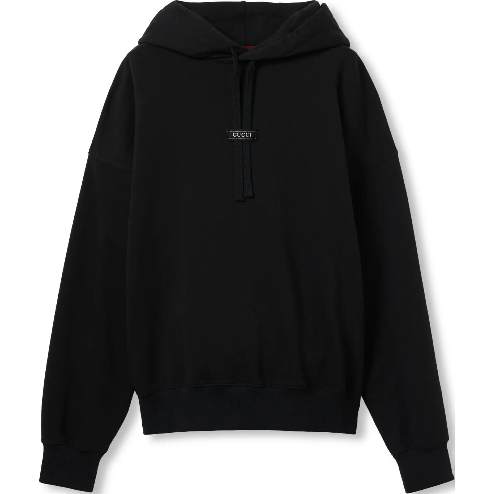 Gucci Lido SS24 Black Logo Hoodie Solid Color Long Sleeve 788090-XJGJ7-1043